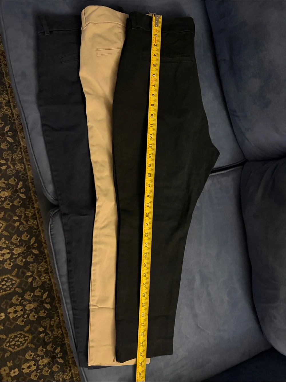 Trundle- 3 Pairs- Old Navy Men’s Pixie Chinos - Navy, Black & Khaki